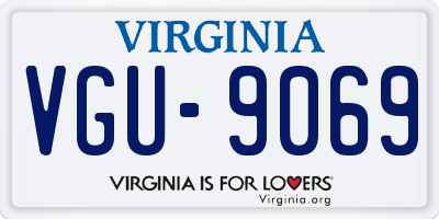 VA license plate VGU9069