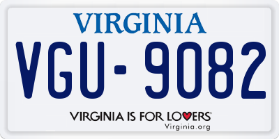 VA license plate VGU9082