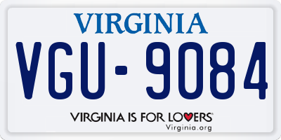 VA license plate VGU9084