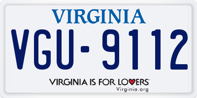 VA license plate VGU9112