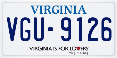 VA license plate VGU9126