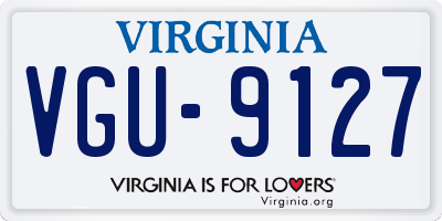VA license plate VGU9127