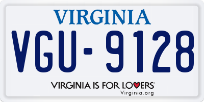 VA license plate VGU9128