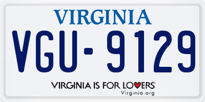 VA license plate VGU9129