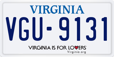 VA license plate VGU9131