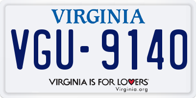 VA license plate VGU9140