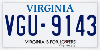 VA license plate VGU9143
