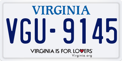VA license plate VGU9145