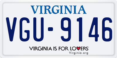 VA license plate VGU9146