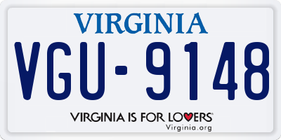 VA license plate VGU9148