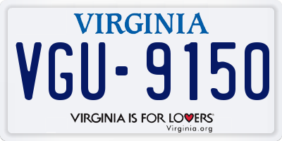 VA license plate VGU9150