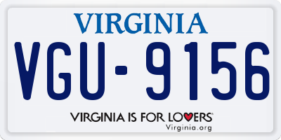 VA license plate VGU9156