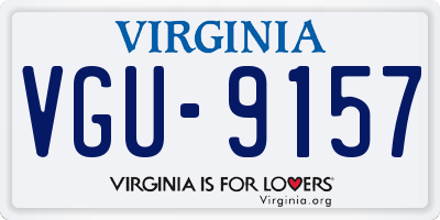 VA license plate VGU9157