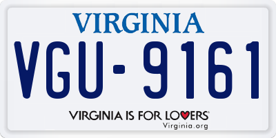 VA license plate VGU9161