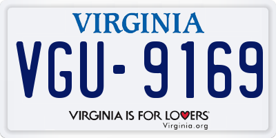 VA license plate VGU9169