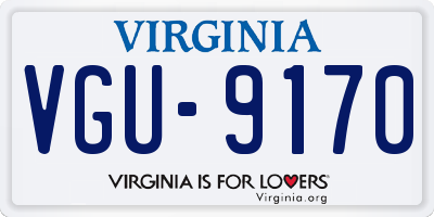 VA license plate VGU9170