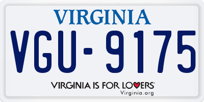 VA license plate VGU9175