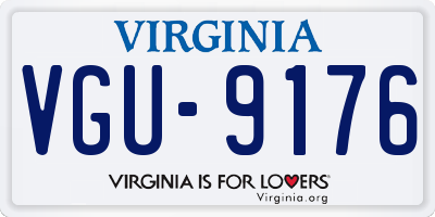 VA license plate VGU9176