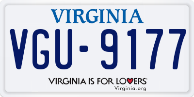 VA license plate VGU9177