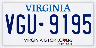 VA license plate VGU9195