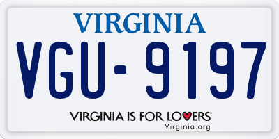 VA license plate VGU9197