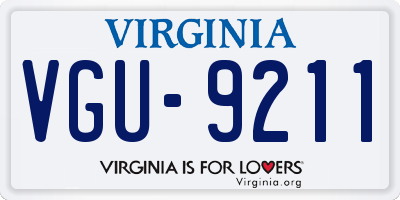 VA license plate VGU9211