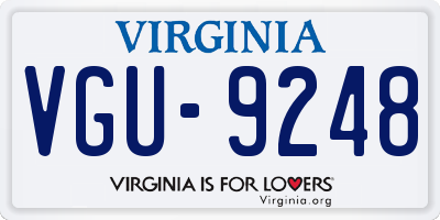 VA license plate VGU9248