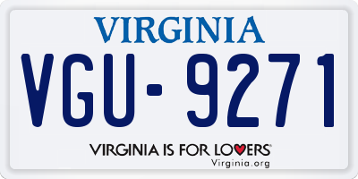 VA license plate VGU9271