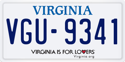 VA license plate VGU9341