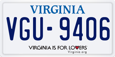VA license plate VGU9406