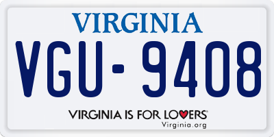 VA license plate VGU9408