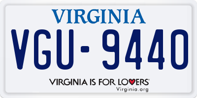 VA license plate VGU9440