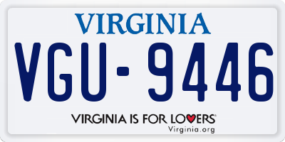 VA license plate VGU9446