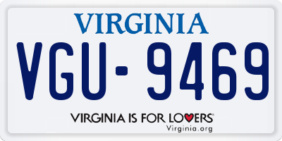 VA license plate VGU9469