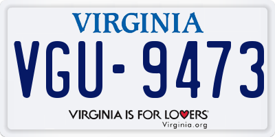 VA license plate VGU9473