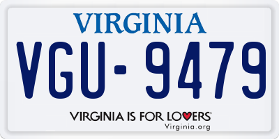 VA license plate VGU9479