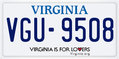 VA license plate VGU9508