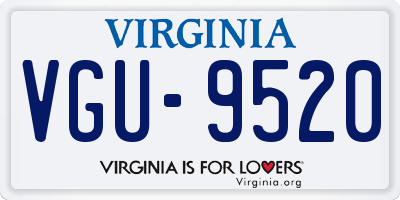 VA license plate VGU9520