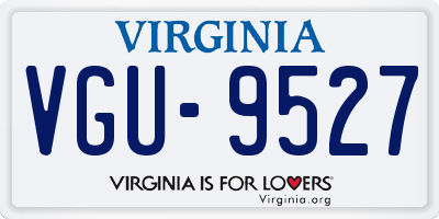 VA license plate VGU9527