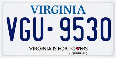VA license plate VGU9530