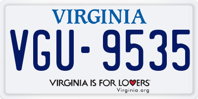 VA license plate VGU9535