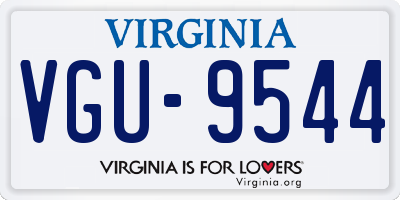 VA license plate VGU9544