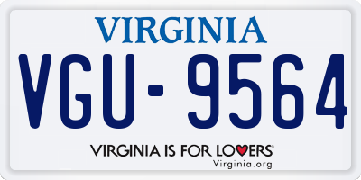 VA license plate VGU9564