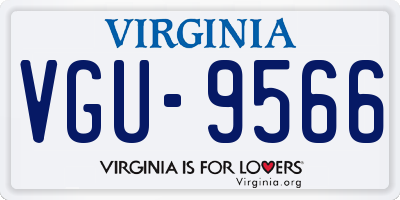VA license plate VGU9566