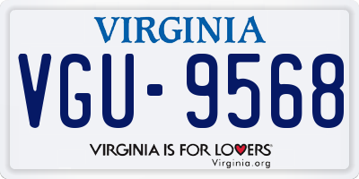 VA license plate VGU9568