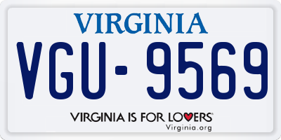 VA license plate VGU9569