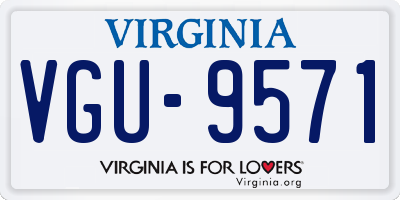 VA license plate VGU9571