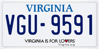 VA license plate VGU9591