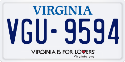 VA license plate VGU9594