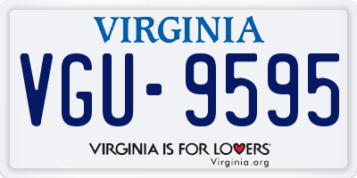 VA license plate VGU9595
